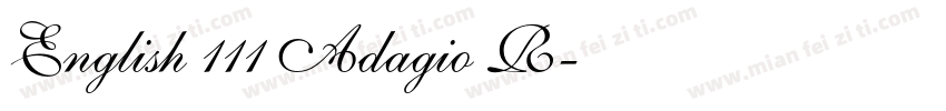 English 111 Adagio R字体转换